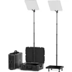 Desview TP300 Portable Teleprompter 19” 2 Units with Self-Reversing Monitor – Professional Conference, Speech, Interview Prompter (Rental Unit)