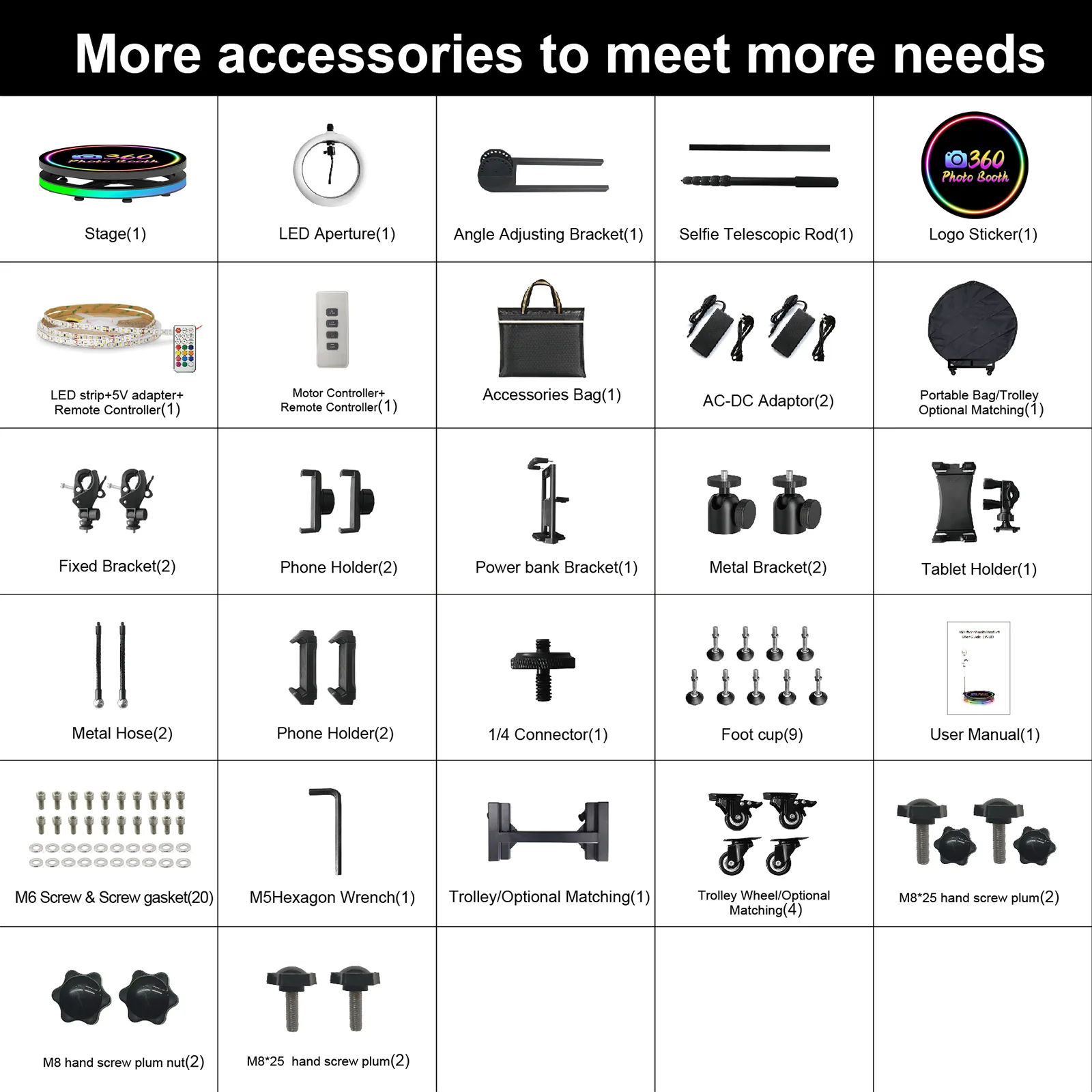 TechnoWhale 360 Photo Booth Video Spinner with 360 degree Rotating Selfie Machine Size 80cm Fits for 3 persons with Ytok Mobile Application - Image 8