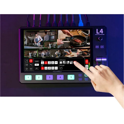 FEELWORLD L4 5-Channel HDMI/SDI Video Switcher with 10.1” Touchscreen for Professional Live Streaming - Image 11