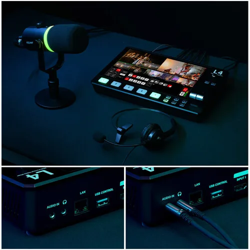 FEELWORLD L4 5-Channel HDMI/SDI Video Switcher with 10.1” Touchscreen for Professional Live Streaming - Image 15