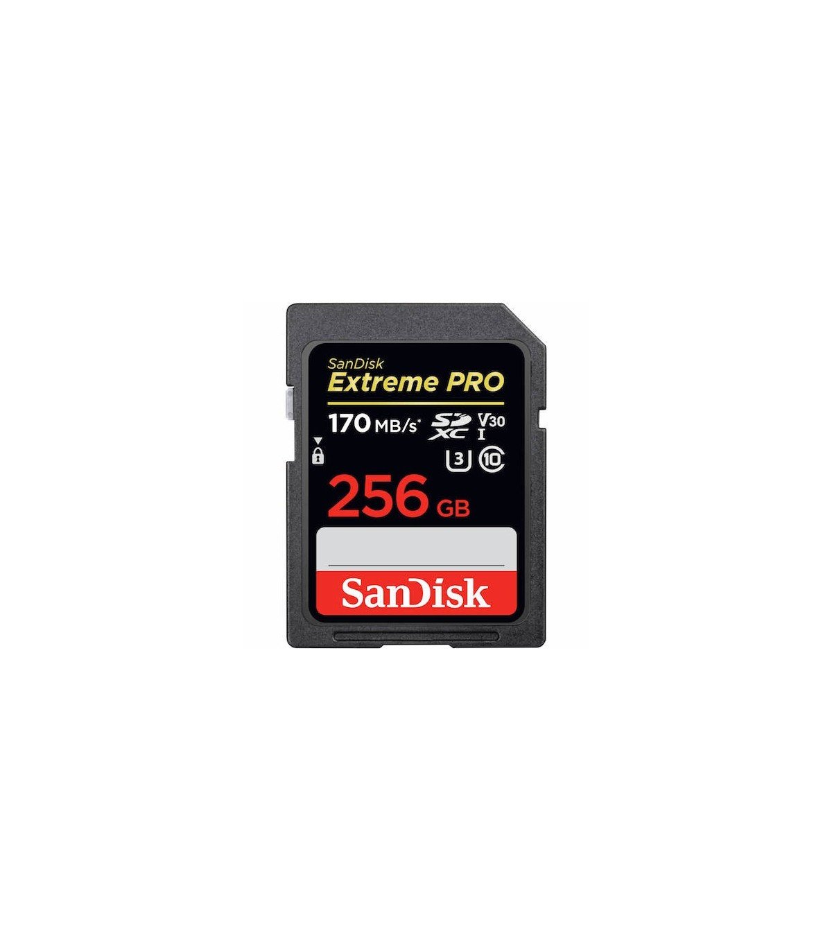 SanDisk 256GB Extreme PRO SDXC card + RescuePRO Deluxe, up to 200MB/s, UHS I, Class 10, U3, V30 SDSDXXD 256G GN4IN, Black